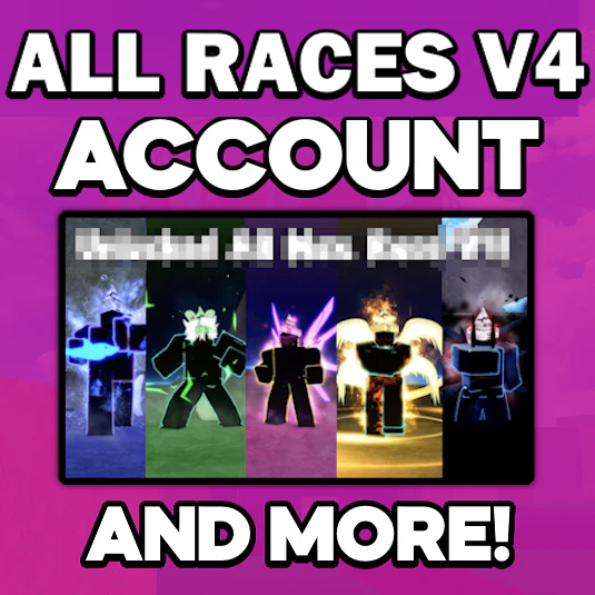 🔥 ALL RACE V4 🔥 Blox Fruits Account (Read Description)